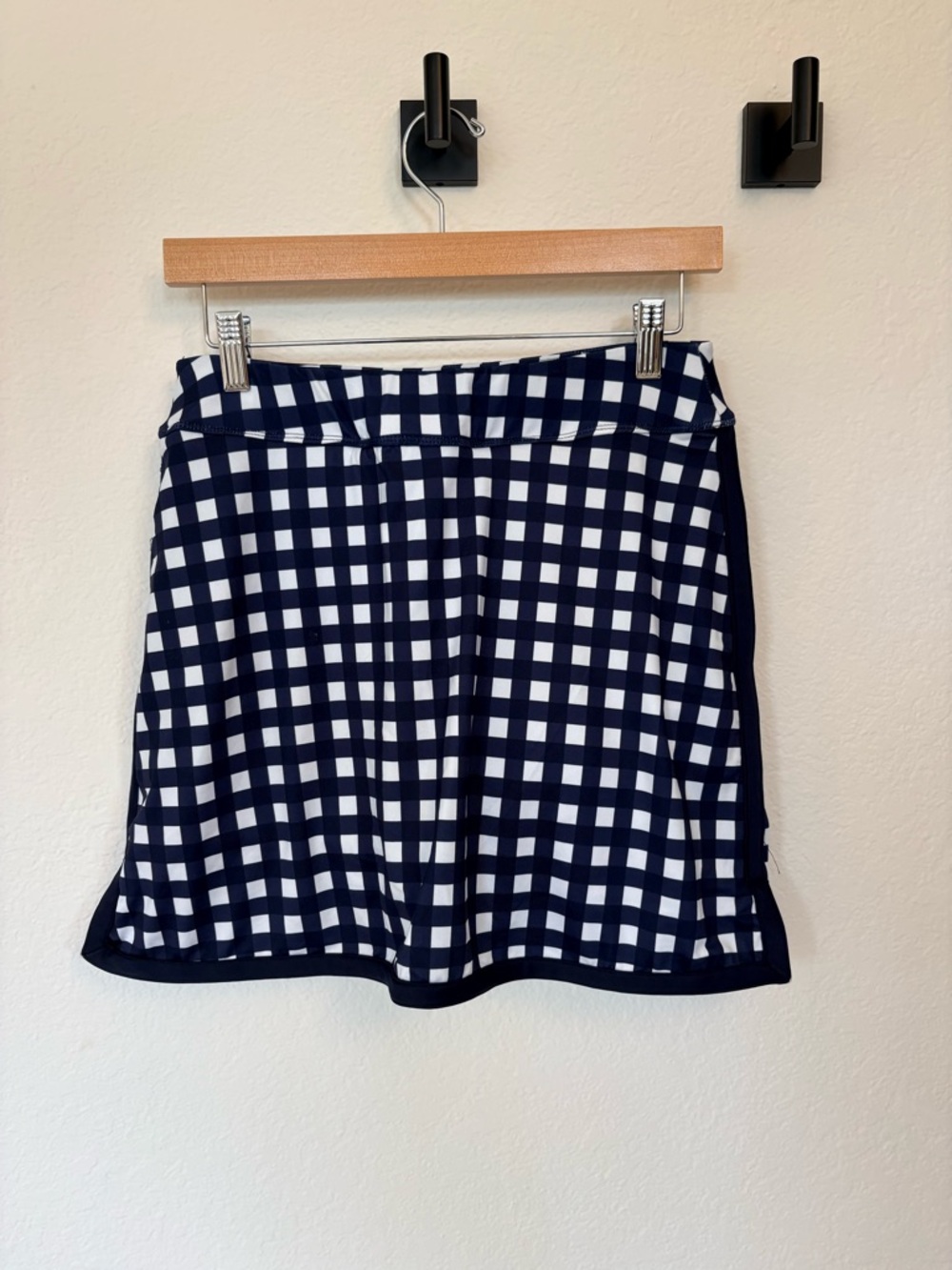 Tuckernuck Navy and White Check Gingham Skort